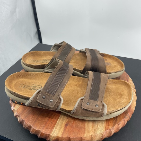 Naot Mens Climb Brown Slides EUR 47 US 14 Medium (D, M) - Picture 1 of 7